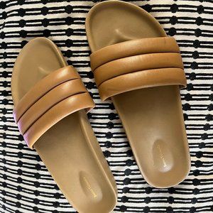 BEATRICE VALENZUELA Classic Sandalia lambskin slides in Sand (WORN TWICE)